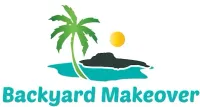 A logo for a company called backyard makeover