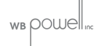 The logo for wb powell inc. is shown on a white background.