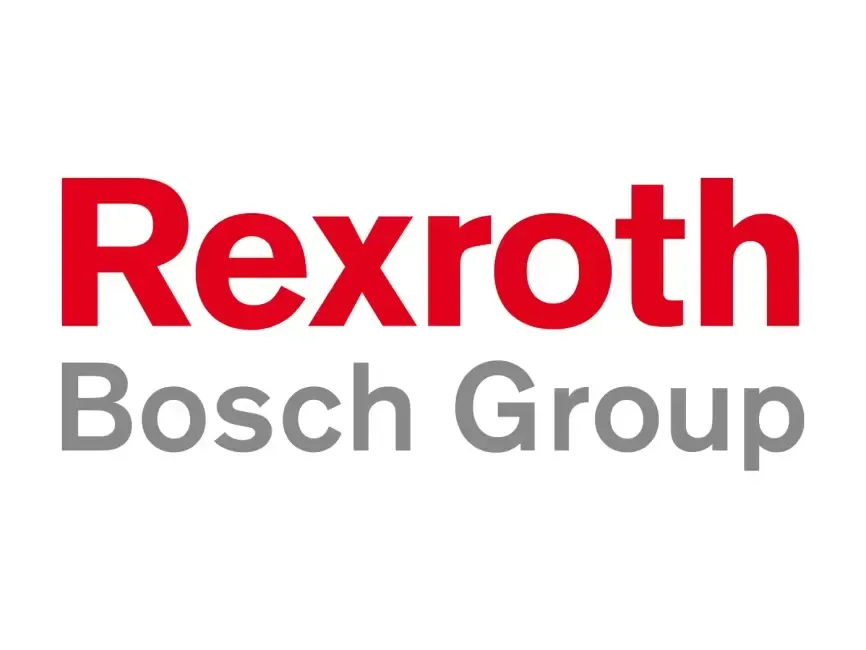 rexroth bosch group logo on a white background