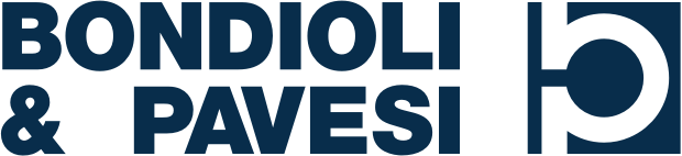 a blue and white logo for bondioli & pavesi