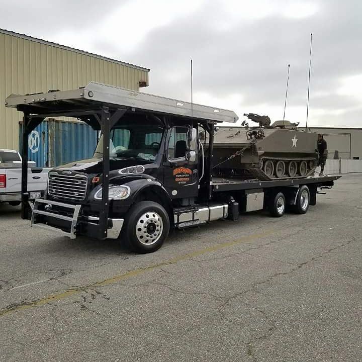 Tank On Tow Truck | Riverside, CA | Unique Auto Transport