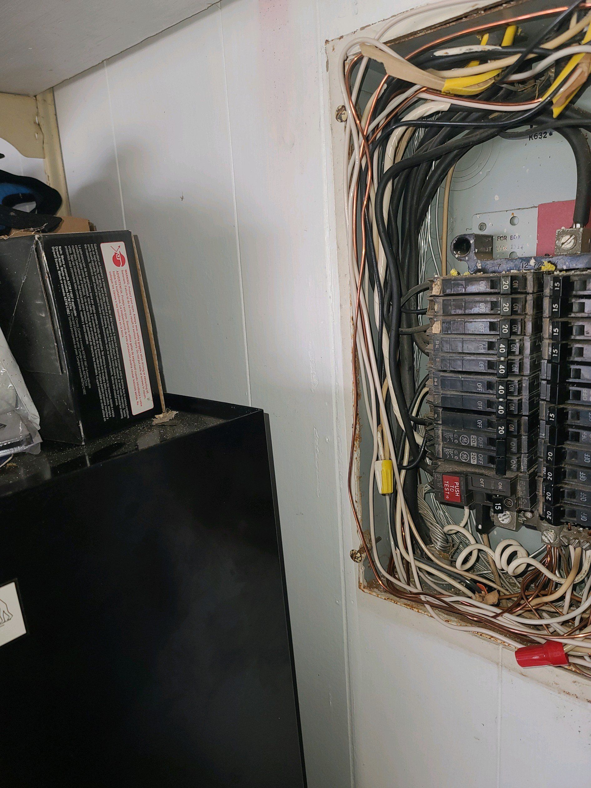 Wall with Wiring — Jay, FL — Wingate Electrical Services