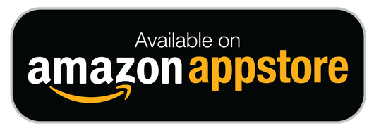 A black button with the words `` available on amazon appstore '' on it.