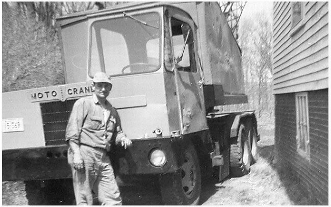 A LORAIN MODEL MC104: Armand Cote With His First Crane