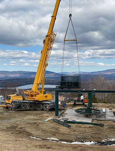 Chairlift Tower Removal at Saddleback Ski Resort