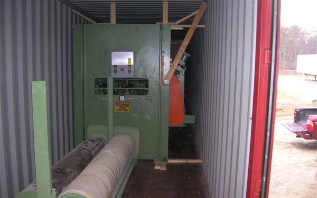 Textile Loom Being Packaged Into Overseas Container