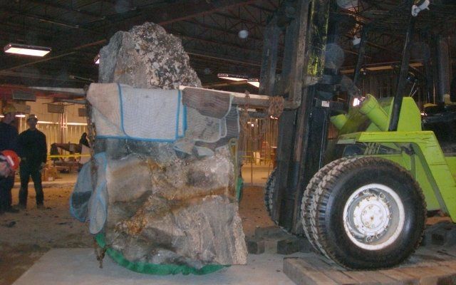 Setting Rock in Place Inside New TD Bank Call Center in Auburn, ME