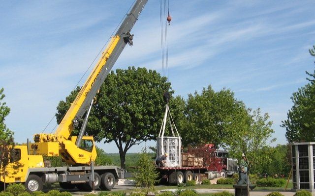40T Crane Offloading and Setting New Columbarium