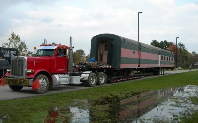 Antique Passenger Railroad Car Going From Biddeford, ME To Ohio