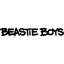 Black and white Beastie Boys logo in a handwritten-style font.