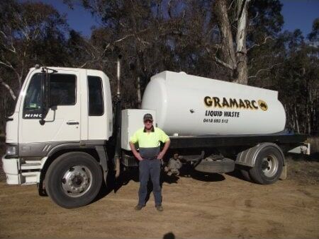 Man with White Truck  — Septic Tank Cleaning in Armidale, NSW