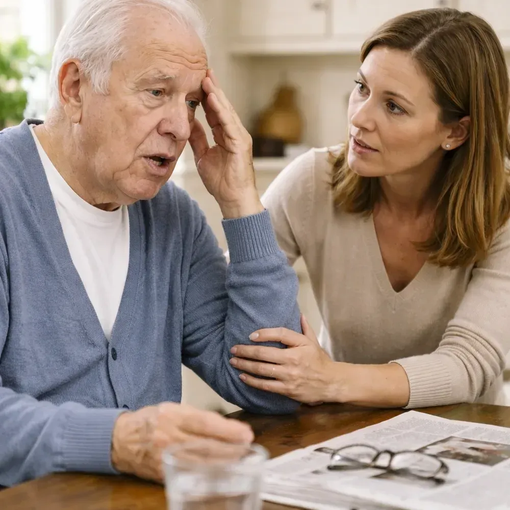 Une femme aide une fille à faire des exercices de parole, en se regardant dans le miroir.