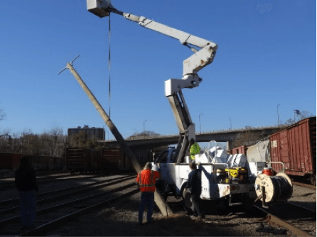 bucket truck Light Installation
