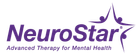 NeuroStar logo: purple text and star graphic, reads 