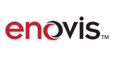 The enovis logo is red and black on a white background.