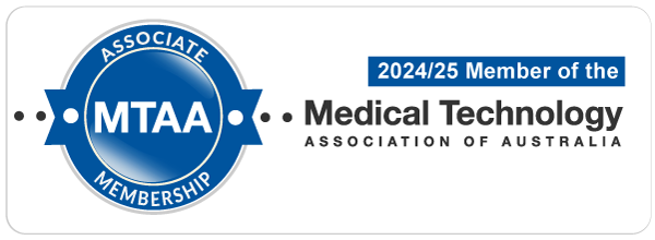 A logo for mtaa medical technology association of australia
