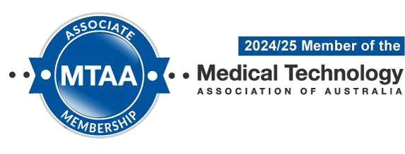 A logo for mtaa medical technology association of australia