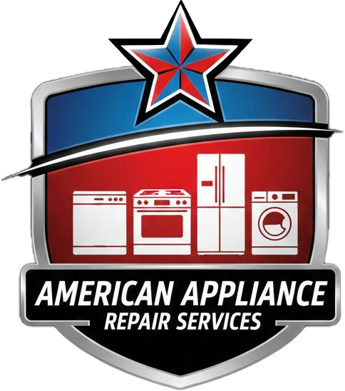 Logo: Red, white, and blue shield with a star and appliance outlines.