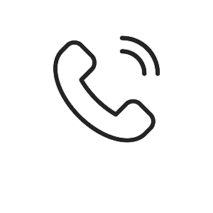 A line drawing of a phone with a sound coming out of it.
