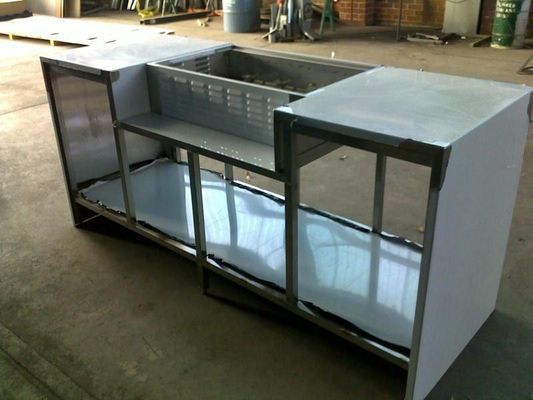 Metal Frame Bar Under Construction, With Stainless Steel Top and Shelves — R&M Sheetmetal Nowra Metal Roofing in South Nowra, NSW