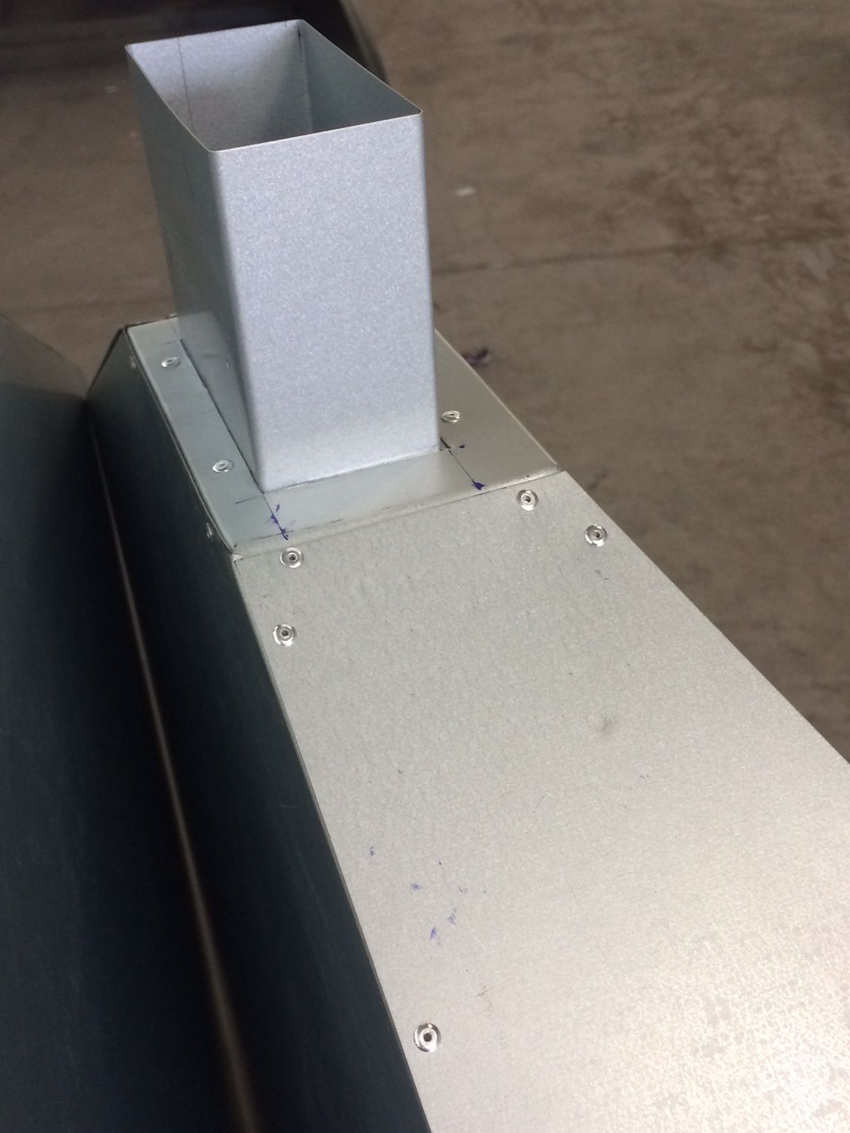 A Metal Duct With a Rectangular Vent Attached to a Sloped Side — R&M Sheetmetal Nowra Metal Roofing in South Nowra, NSW