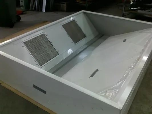 White Rectangular Industrial Hood — R&M Sheetmetal Nowra Metal Roofing in South Nowra, NSW