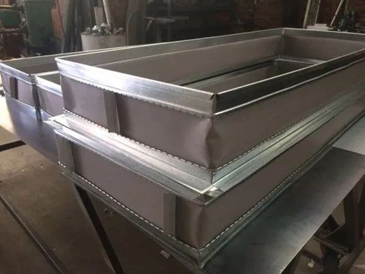 Two Rectangular Metal Frames with Gray Fabric — R&M Sheetmetal Nowra Metal Roofing in South Nowra, NSW