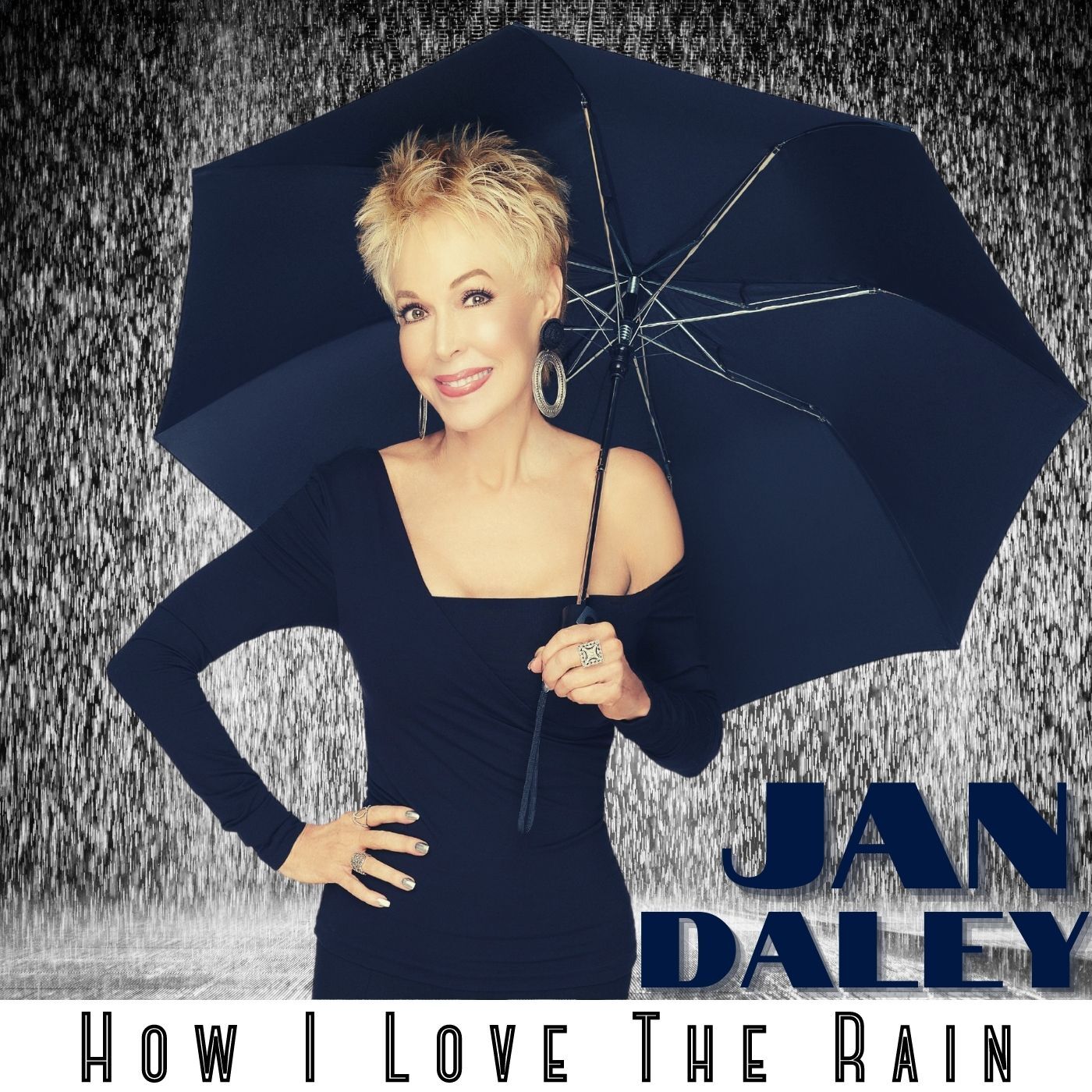 A woman holding an umbrella on the cover of how i love the rain