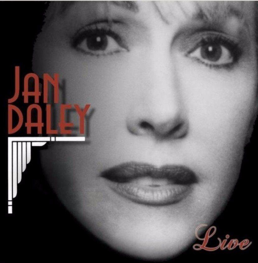 A black and white photo of a woman named jan daley