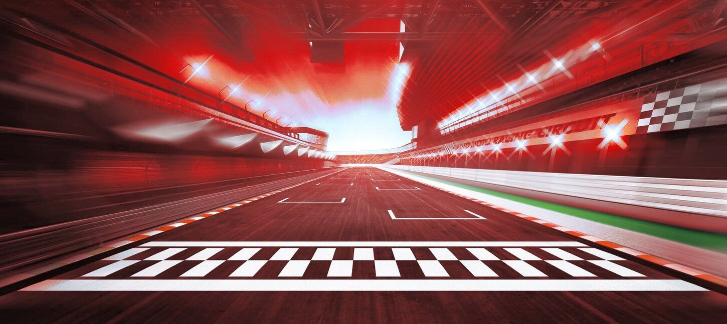 rotes Design Ziellinie Autorennen