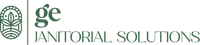 Logo: "ge" in green with "JANITORIAL SOLUTIONS" in a smaller font, next to a circular floral design.