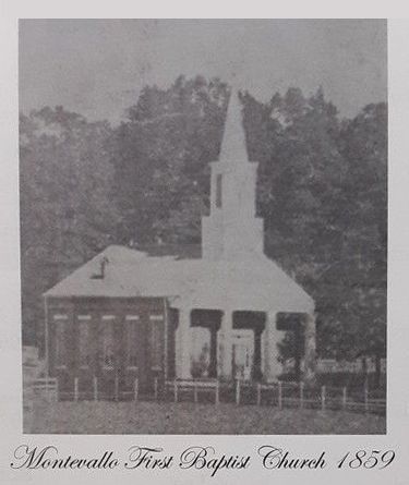 Old Image of the Montevallo First Baptist Church