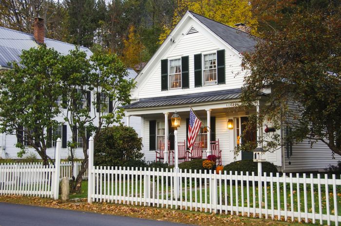 Home Inspection — White Picket Fence on House in Southbury, CT