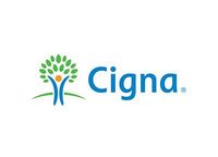 The cigna logo has a tree and a person in it.