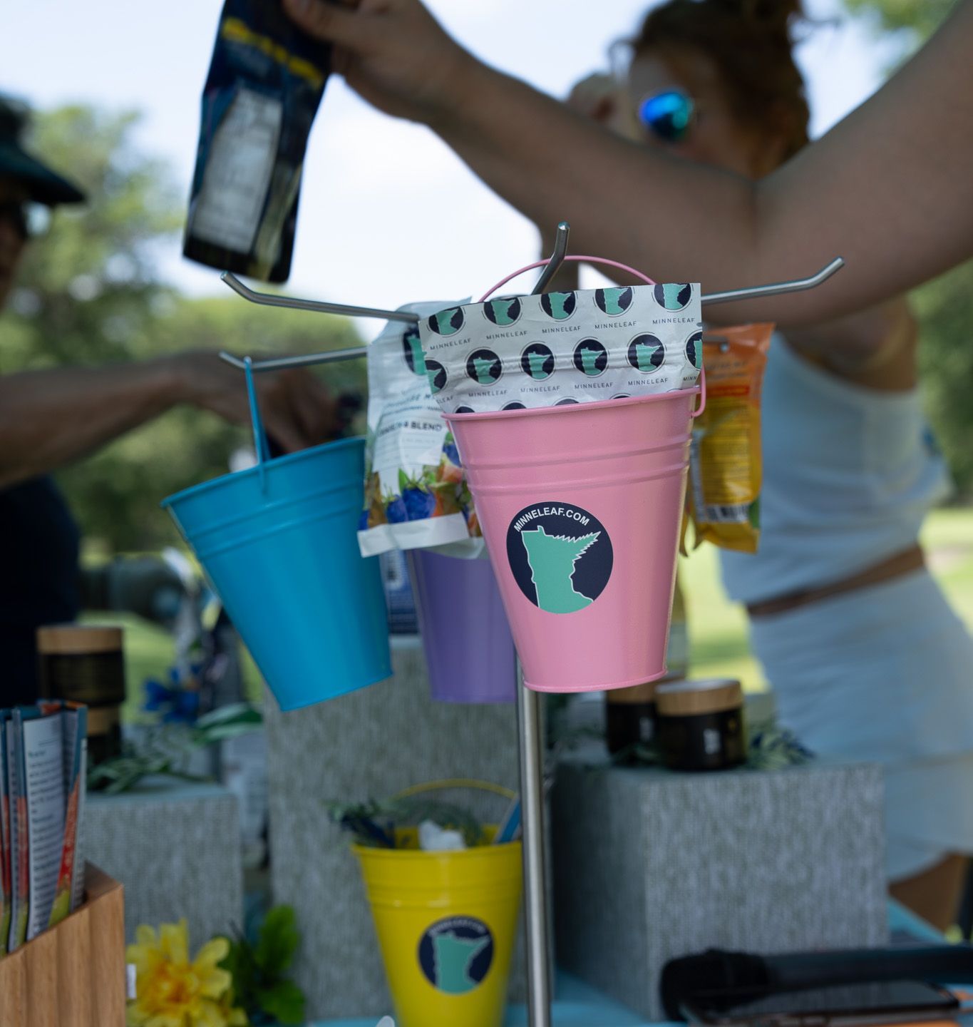 Minneleaf merchandise on display at a Children's Hospital Association event