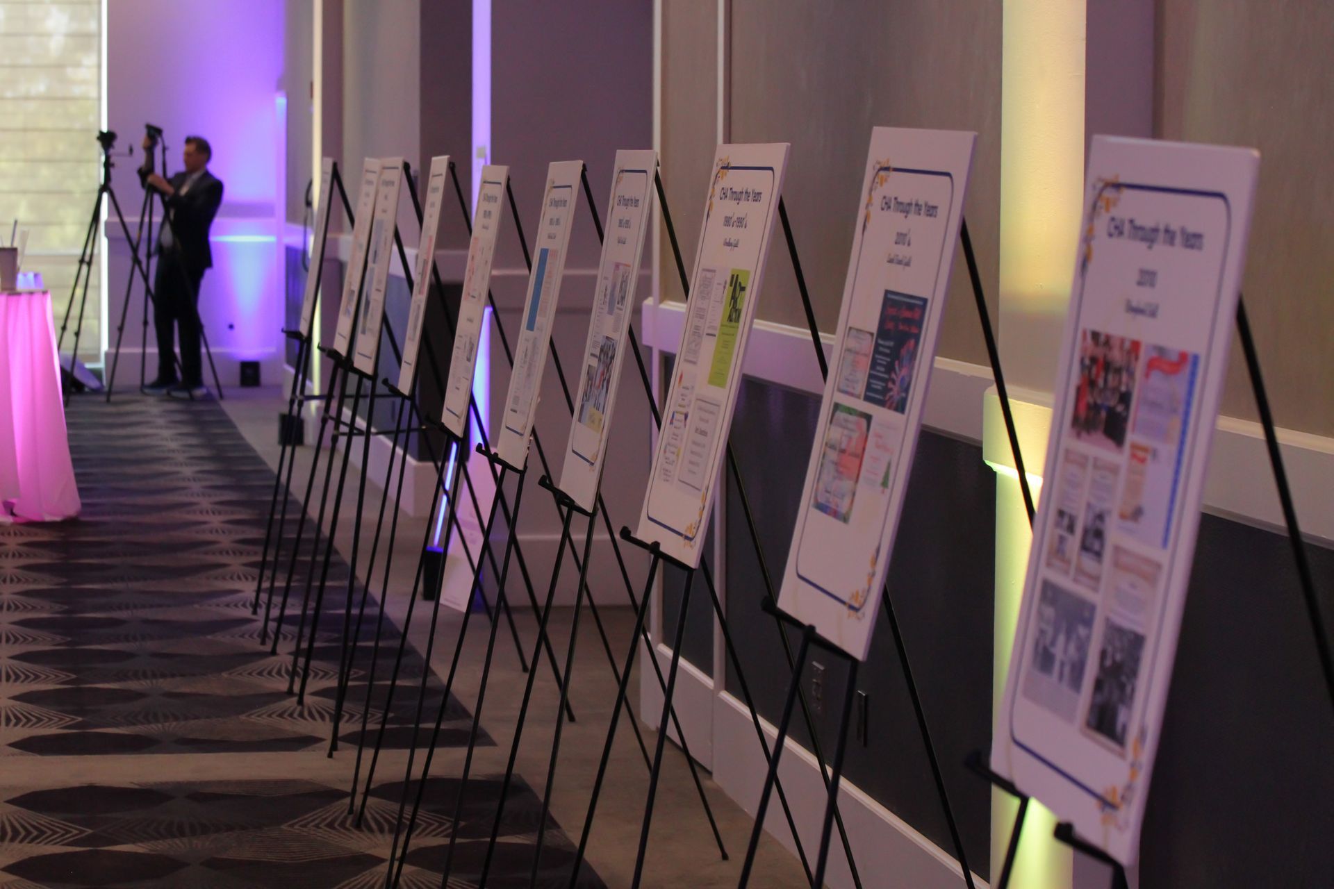 Posters displaying CHA information and sponsorships at the annual gala