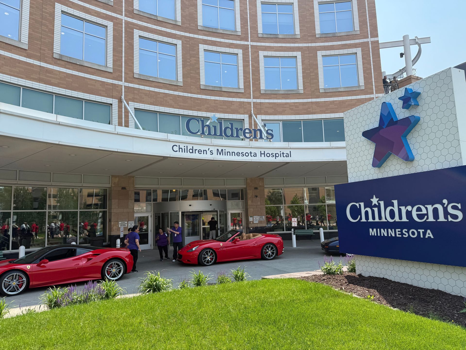 Ferrari Club visits Children's Minnesota Hospital in Minneapolis as part of Ferrari Fun Day.