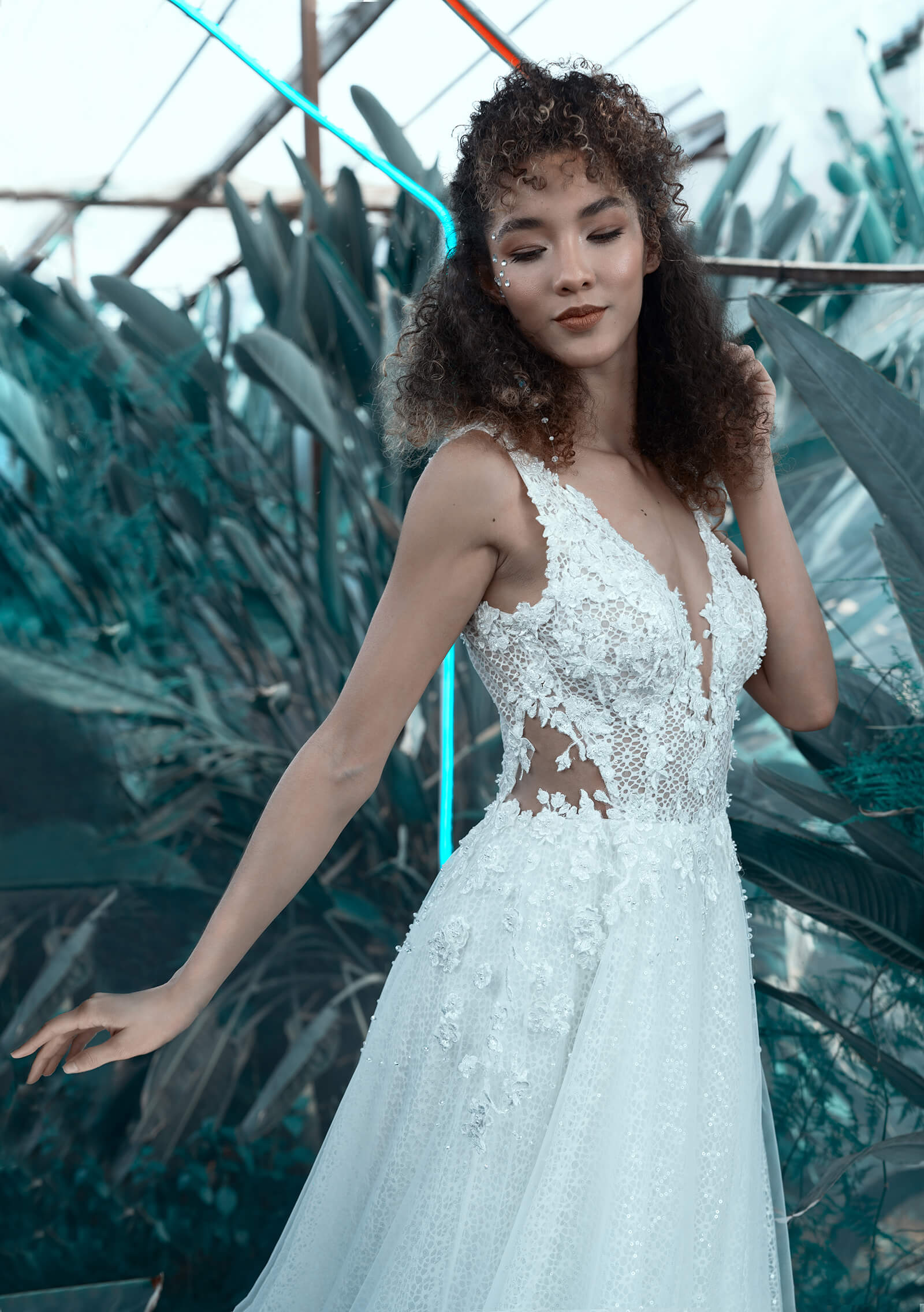 abito da sposa ricamato in atelier