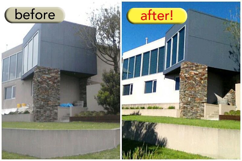 Commercial Exterior Painting Before & After — Somers, VIC — Mike Dale’s Painting Services Pty Ltd