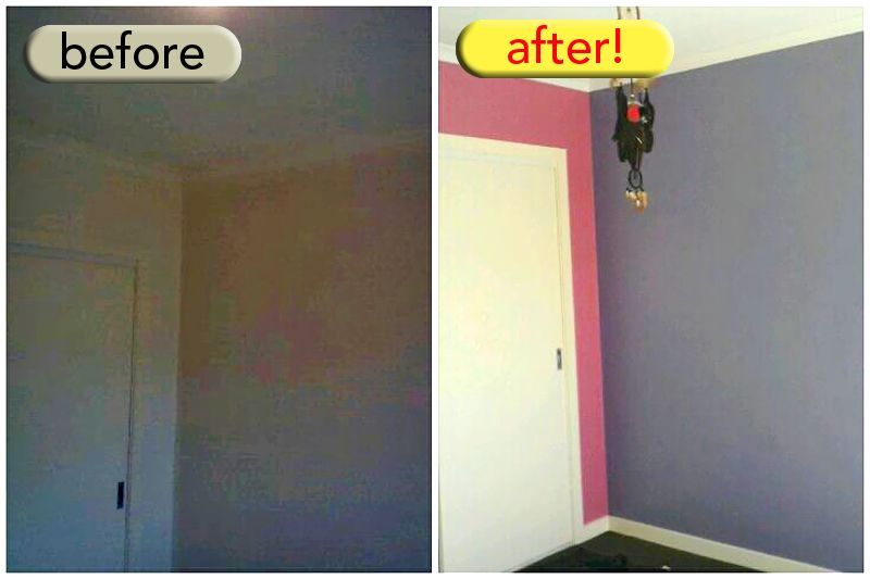Room Wall Before & After— Somers, VIC — Mike Dale’s Painting Services Pty Ltd