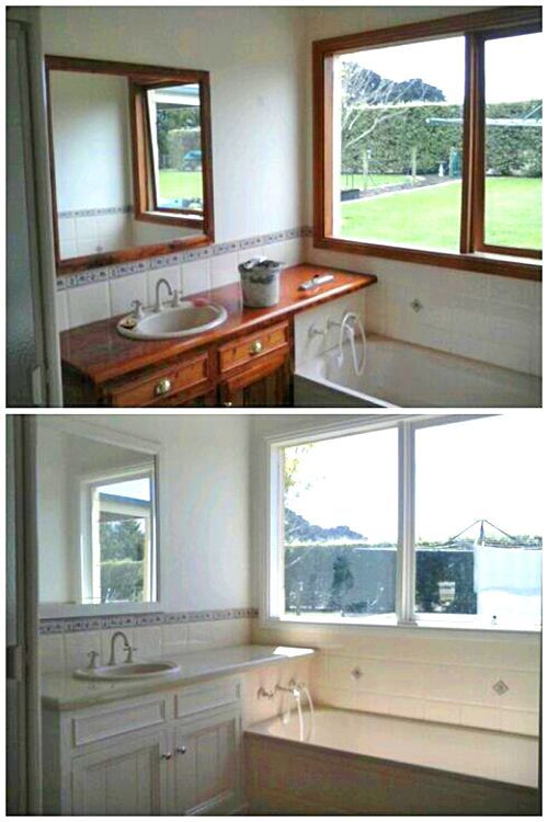 Bathroom Before & After — Somers, VIC — Mike Dale’s Painting Services Pty Ltd