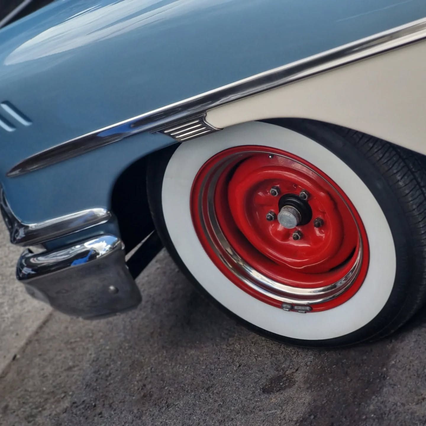 Close-up of a Classic Car Wheel — BJM Mechanical Mufflers & Tyres in Oxenford, QLD