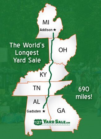 Map showing the 690-mile 