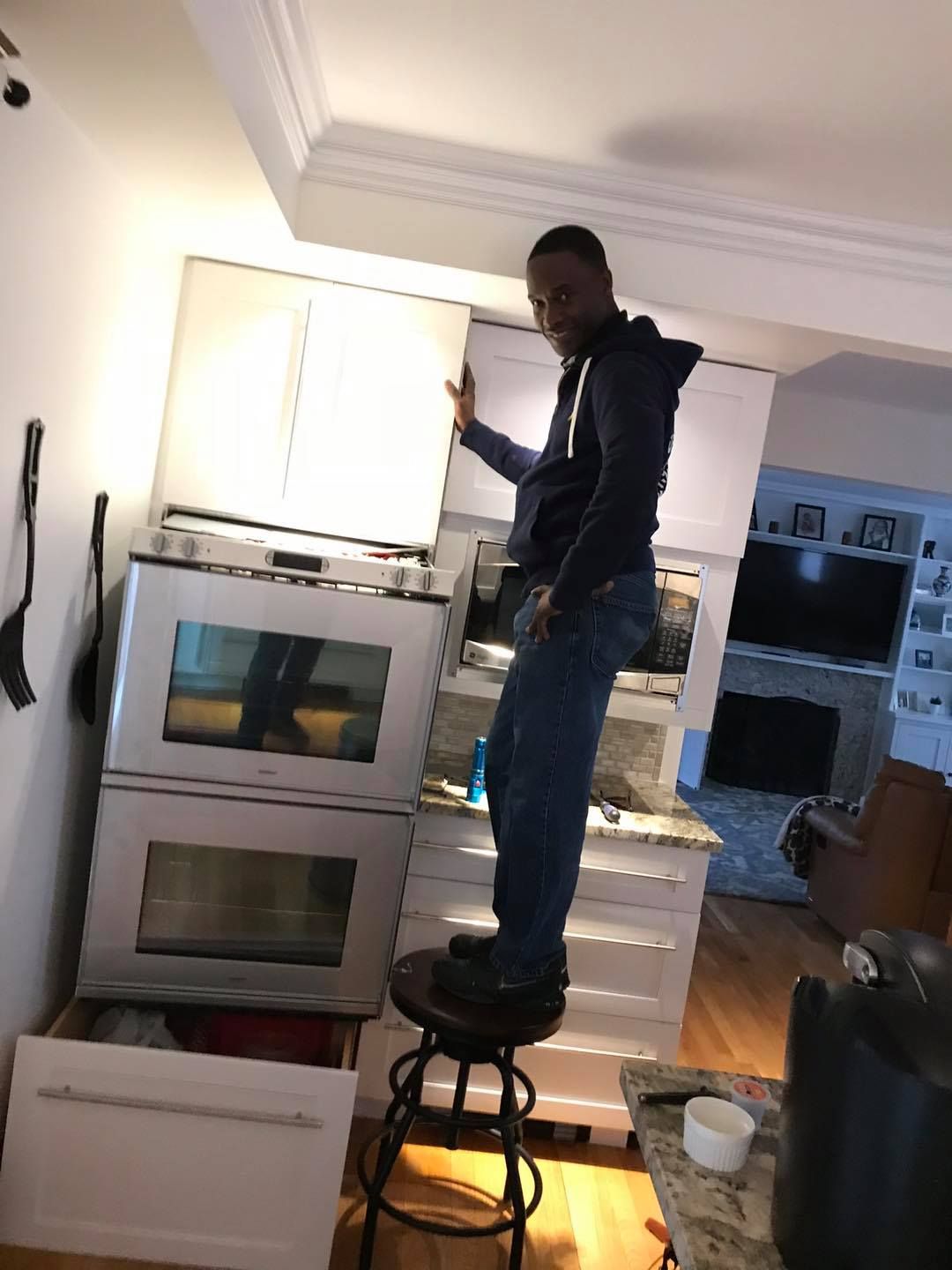 Demitrus Jean happily working