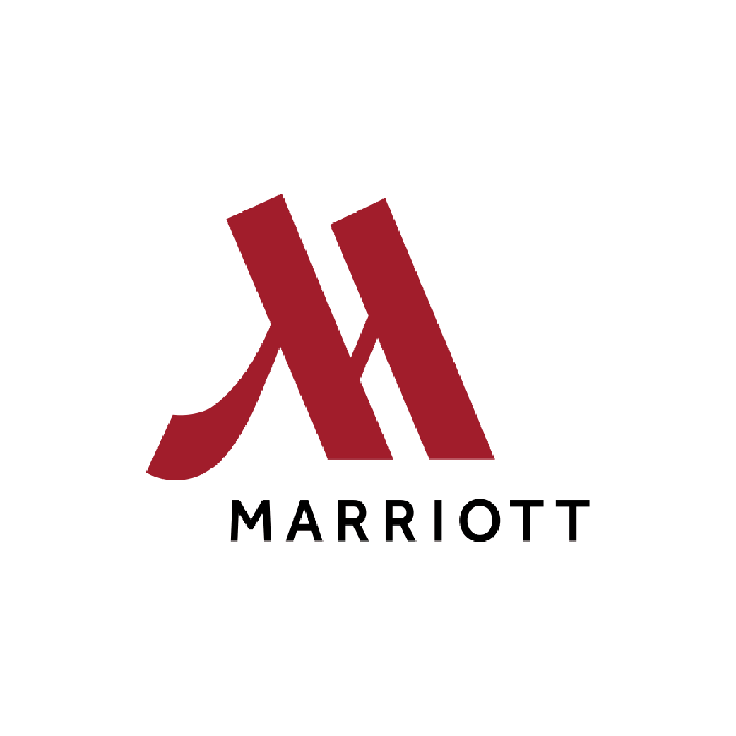 A red marriott logo on a white background