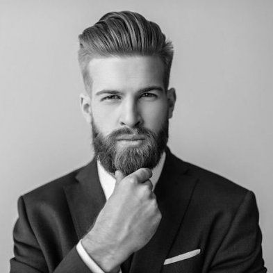 Barbe taillée homme