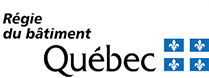Un logo pour la province de Québec avec des drapeaux dessus