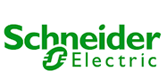 Le logo schneider electric est vert et blanc sur fond blanc.