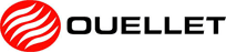 Un logo rouge et blanc pour une entreprise appelée quellet