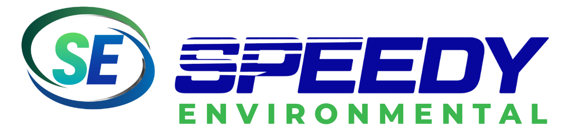 Blue and Green Logo for Speedy Environmental Services | Plumbing| DrainCleaning | Septic Cesspool Maintenance Company- Mt. Sinai | Suffolk County | Long Island, NY
